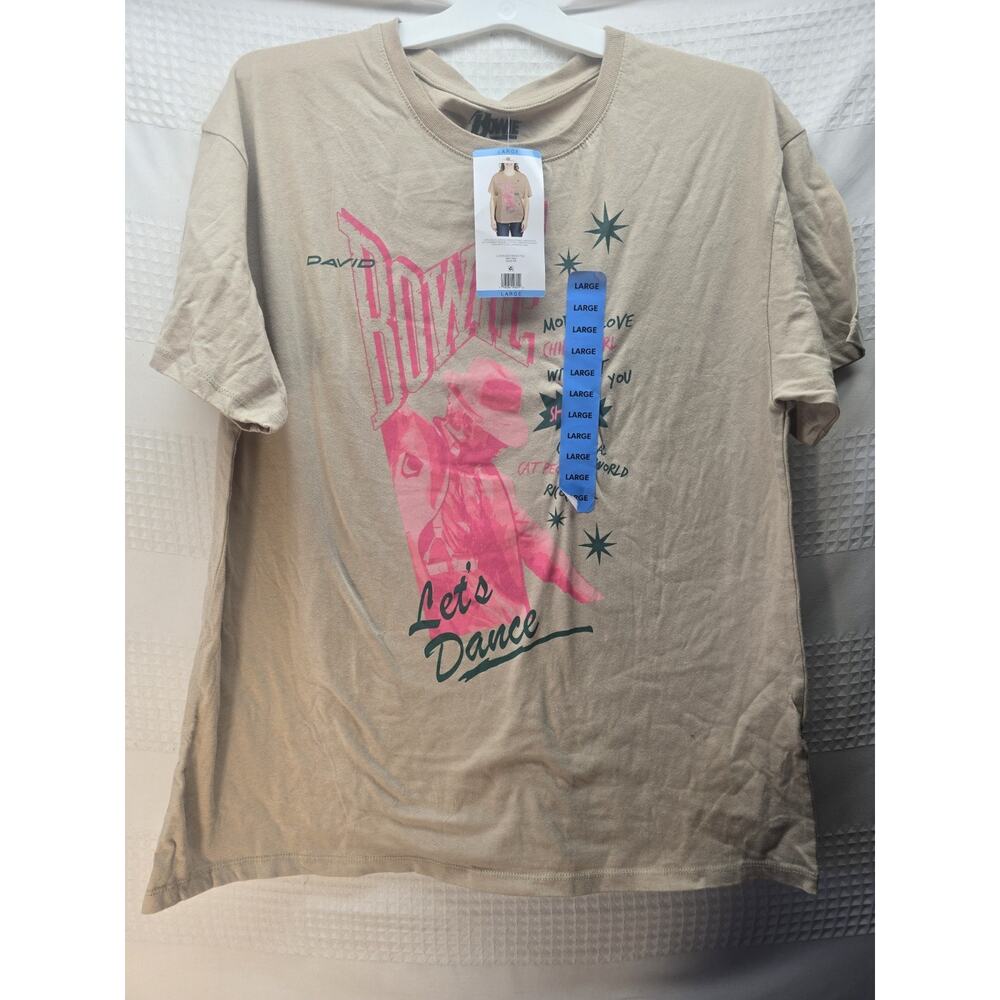 David Bowie Let's Dance Graphic Tee T Shirt Brown Large 6352